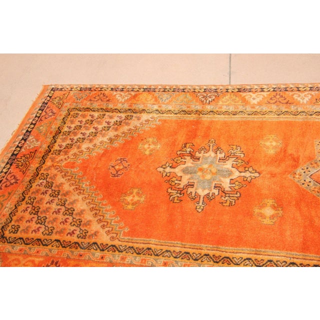 Burnt Orange 1960s Vintage Moroccan Berber Rugs Hand-Woven by Berber Women in Morocco. For Sale - Image 8 of 18
