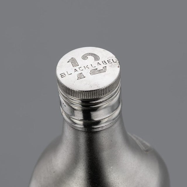 Small 20th Century Novelty Silver Whisky Bottle from Johnnie Walker For Sale - Image 9 of 18