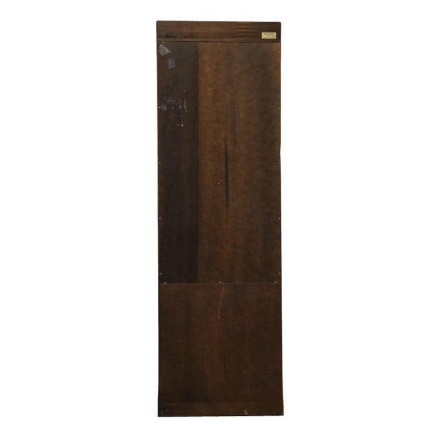 Henredon Furniture Solid Walnut Campaign Style 26" Cabinet Bookcase / Wall Unit For Sale - Image 11 of 12