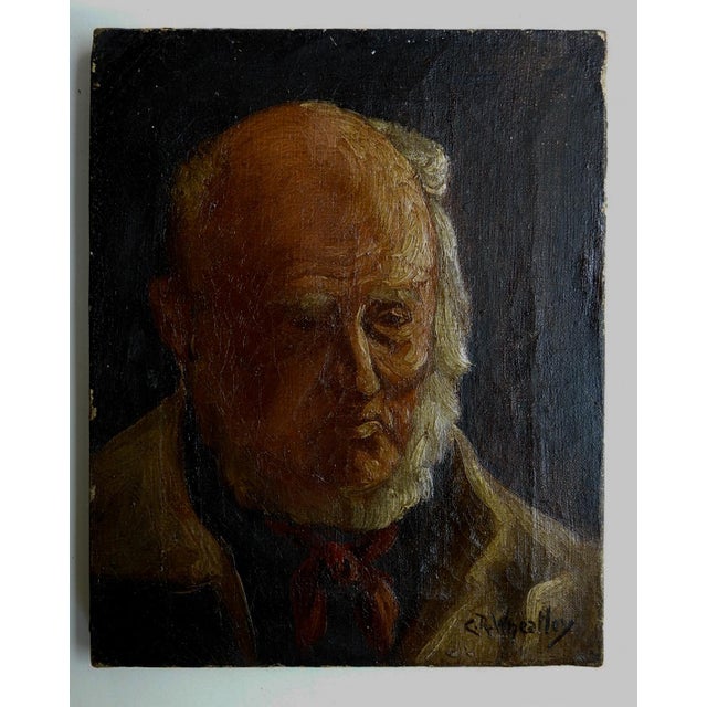 Early 20th Century Portrait Painting of Bearded Man For Sale In Seattle - Image 6 of 8