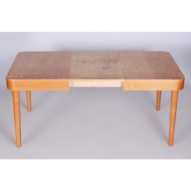 Mid-Century Dining Table in Ash attributed to Úluv, Czech, 1950s For Sale - Image 10 of 12