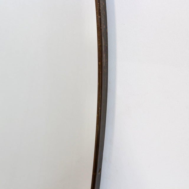 Mid-Century Modern Italian Wall Mirror with Brass Frame, 1960s For Sale - Image 6 of 14