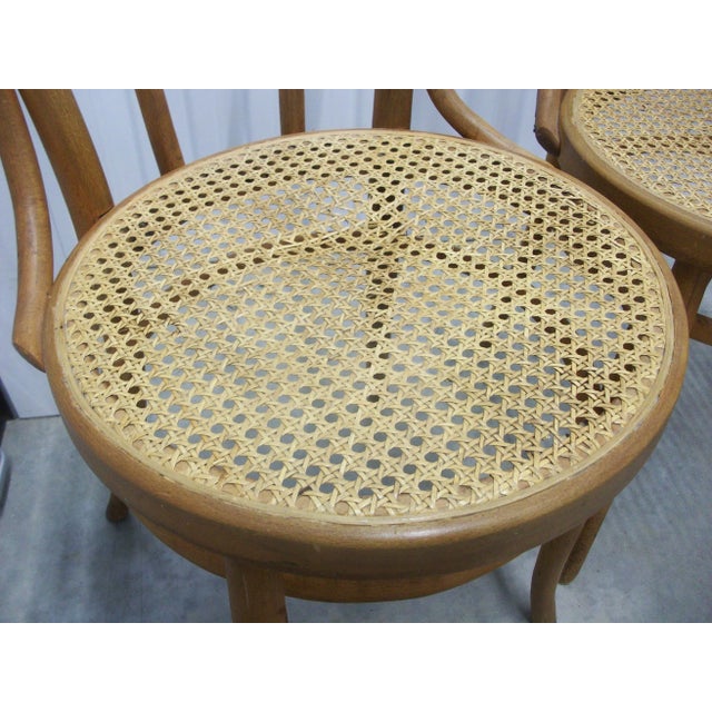 Vintage Bent Cane Bistro Chairs - Set of 3 | Chairish