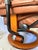 Animal Skin Vintage Ekornes Leather Stressless Recliner With Swing-Out Table For Sale - Image 7 of 17