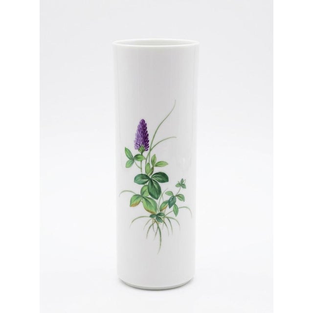 Cylindrical Vase with Wildflower Decoration from Meissen, 1970s For Sale - Image 6 of 6