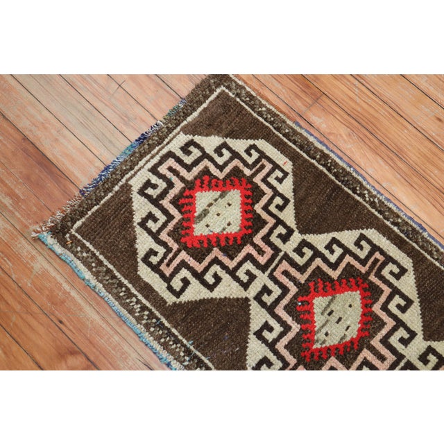 Pair of Brown Turkish Anatolian Rugs For Sale - Image 4 of 6