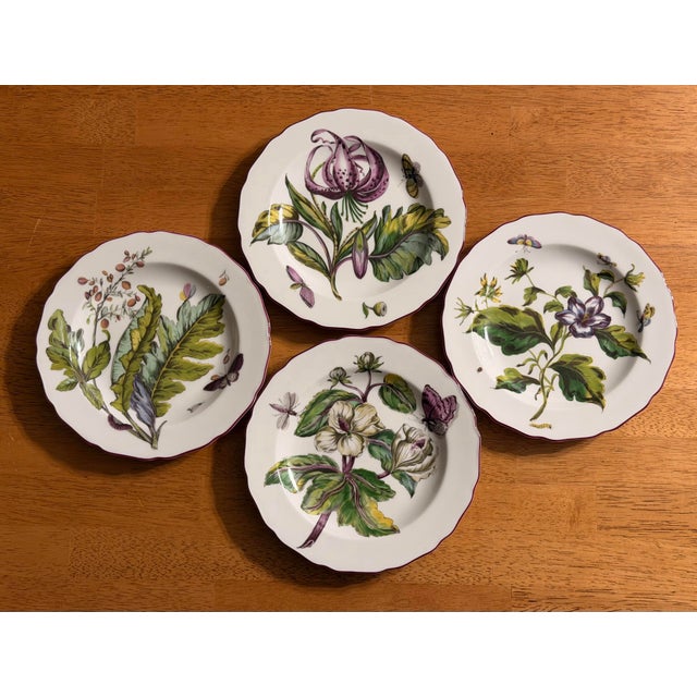 Chelsea Plates Botanical Design by Mottahedeh for Metropolitan Museum of Art - Set of 4 For Sale - Image 11 of 12