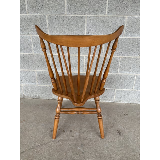 Van Sciver Maple Windsor Brace Back Dining Chairs - Set of 6 For Sale - Image 10 of 16
