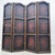 Antique French Hand-Painted Leather 4-Fold Room Divider Screen, 1890s For Sale - Image 4 of 10