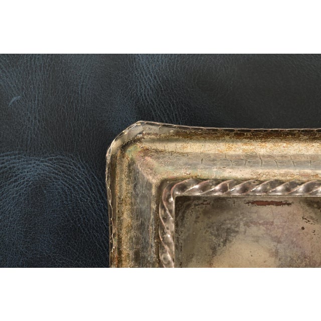 Roycroft Arts & Crafts Silver Finished Copper Desk Calendar Frame or Picture Frame For Sale In South Bend - Image 6 of 13
