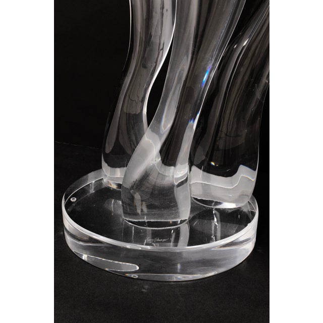 Large Abstract Post Modern Lucite Floor Table Sculpture Signed Phelps For Sale In Detroit - Image 6 of 7