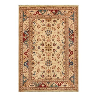 Pasargad Home Melody Ivory Wool Area Rug- 6' 3" X 8' 9" For Sale