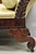 Gold Antique American Empire Neoclassical Carved Mahogany Sofa With Gold Fabric For Sale - Image 8 of 18