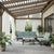 A tasteful fusion of modern, Eastern and boho-chic style. Luxurious bamboo living room set by John B. Wisner for Ficks...