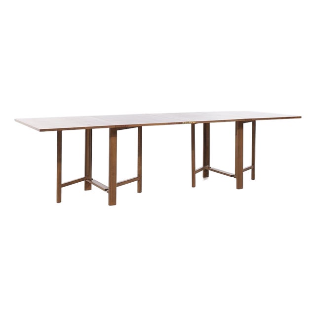 Bruno Mathsson Maria Style Mid Century Swedish Teak Expanding 10 Seater Dining Table For Sale