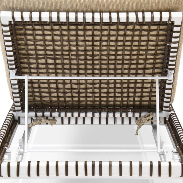 Delta Gamma Chaise Lounge With Tan Cushion For Sale - Image 10 of 11