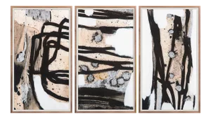 Franz Triptych Art Print - Framed