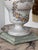 Late 20th Century French Faience Lamp With Floral Wreath and Serpent Handles For Sale - Image 4 of 9