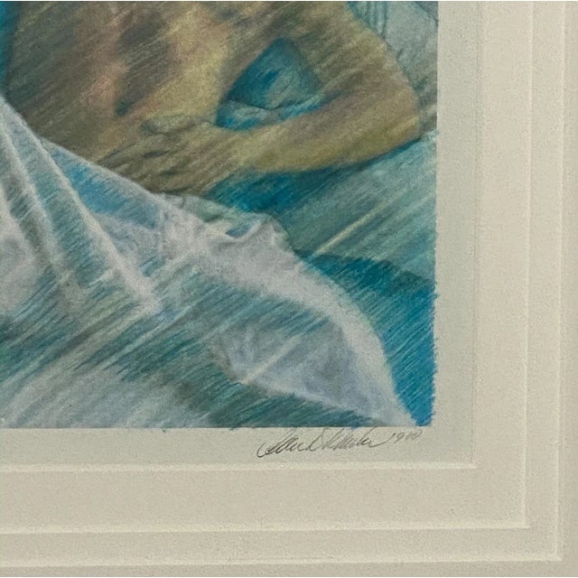 Contemporary Vintage Etching of a Sleeping Person For Sale - Image 3 of 5