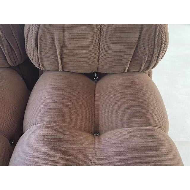 Modular Camaleonda Chairs and Ottoman in Brown Corduroy by Mario Bellini for C&B Italia, 1970s, Set of 5 For Sale - Image 17 of 18