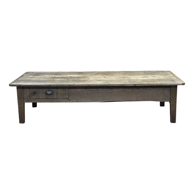 Antique Coffee Table in Chestnut For Sale