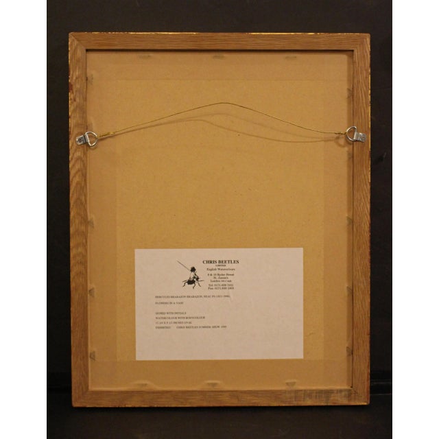 Mid-late 19th century Watercolor by H.B. Brabazon "Flowers in a Vase". Hercules Brabazon Brabazon, British, 1821-1906....