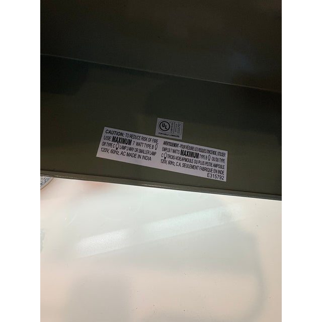 Contemporary Army Green Lacquer Brass Modern Banker Desk Lamp For Sale - Image 14 of 16