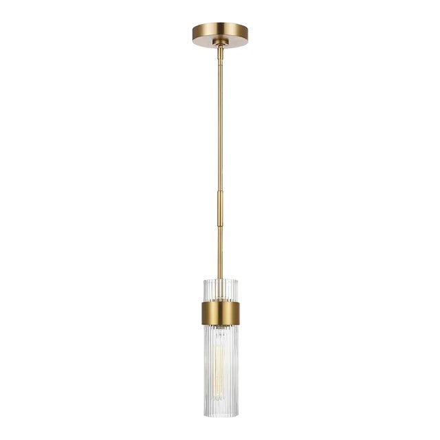Chapman & Myers by Visual Comfort Studio Geneva Medium Pendant, Brass For Sale