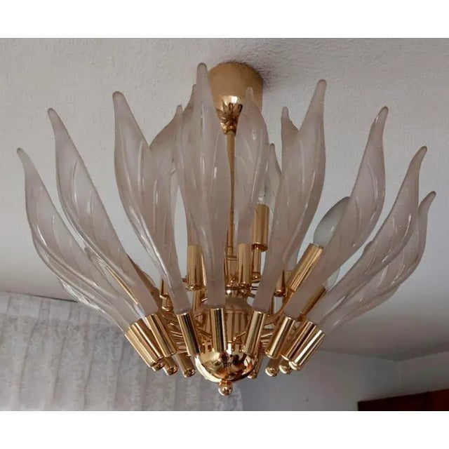 1980s Vintage Ceiling Lamp in Murano Glass by Franco Luce For Sale - Image 5 of 5