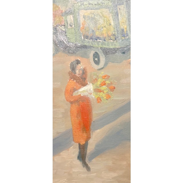 “Spring Day” Oil on Canvas by Rolf Osterholt, 1933 For Sale - Image 4 of 12