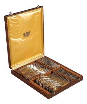 Fish Service with Forks and Knives from Christofle, 1960s, Set of 24