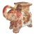 Vintage Medium Scale Trunk Raised Elephant Plant Stand For Sale