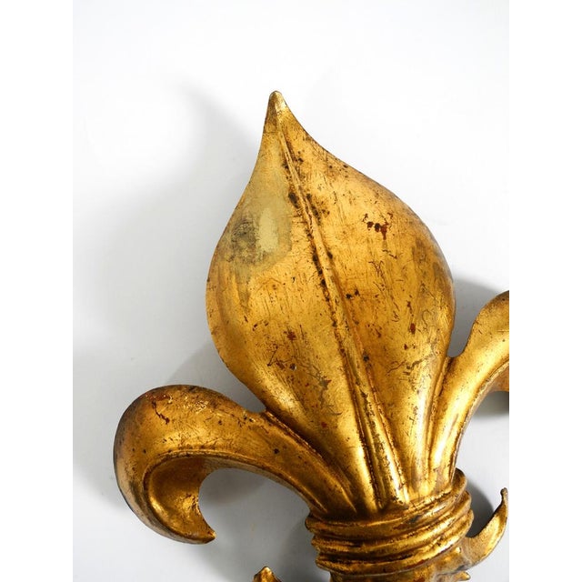 Fleur-De-Lis Wall Lamps in Gold-Plated Metal by Hans Kögl, 1970s, Set of 2 For Sale - Image 13 of 18