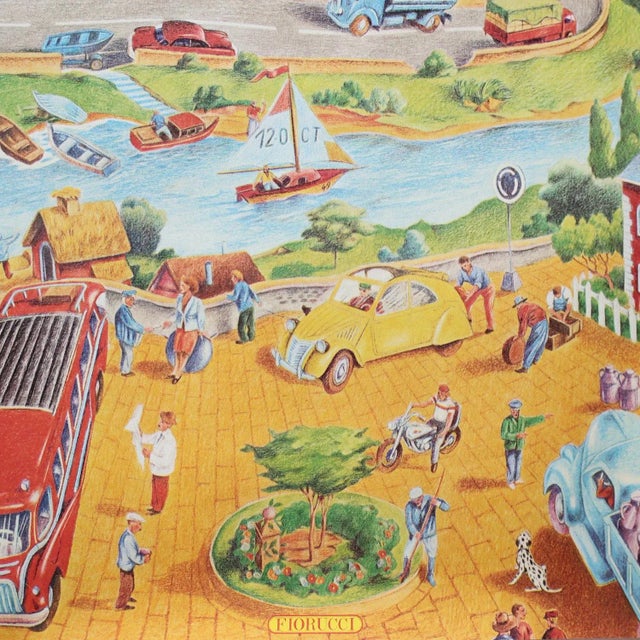 Vintage Fiorucci “Fioruccino” Illustrated Poster 1979 For Sale - Image 4 of 10