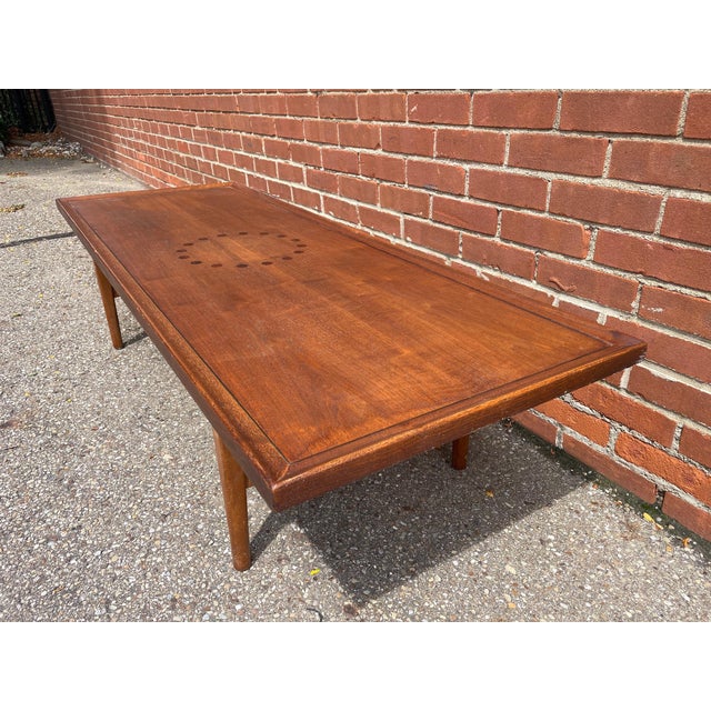 Wood Drexel Declaration Walnut & Rosewood Coffee Table by Kipp Stewart & Stewart MacDougall 1960s For Sale - Image 7 of 10