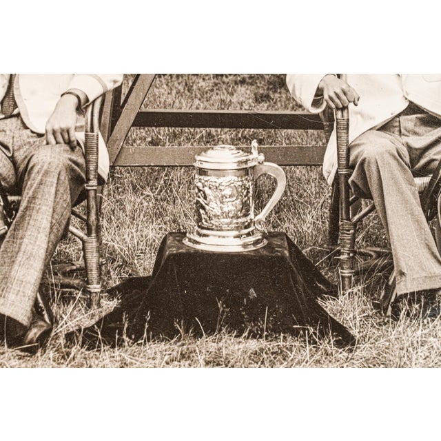 Black 1940s Preppy University of Cambridge Riffle Association Antique Photograph Portrait Trophy Hunting Shooting Country Home Decor For Sale - Image 8 of 14