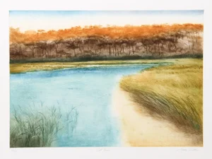 Harvey Kidder, Salt Marsh, Aquatint Etching