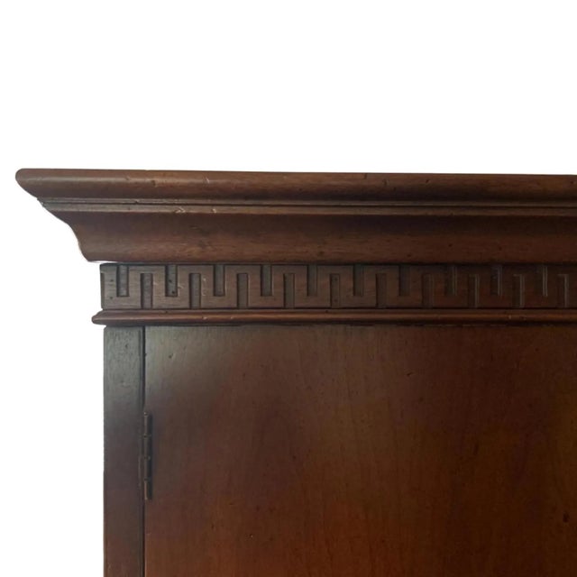 1980s Henredon 18th Century Portfolio Collection Illuminated Butler's Chest - Secretary Desk With Display Cabinet/Shelves For Sale - Image 16 of 18