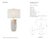 Kelly Wearstler by Visual Comfort Signature Onda Medium Table Lamp in Alabaster with Linen Shade Designer: Kelly Wearstler...