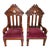 Pair of 19th Century American Gothic Mahogany Arm Chairs For Sale