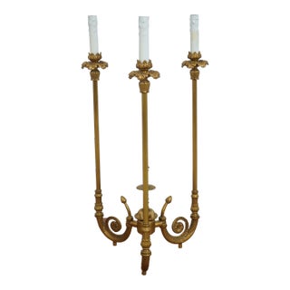 Unusual French Style 3 Arm Centerpiece Candelabra Lamp For Sale