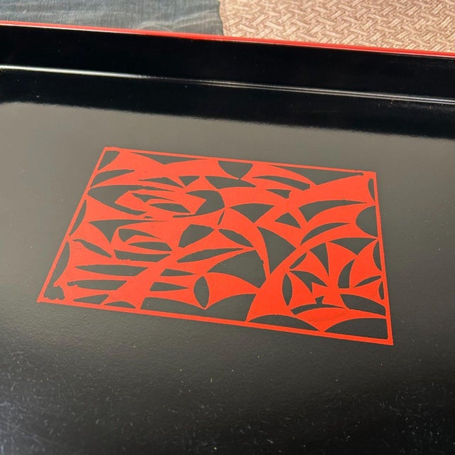 Mid-Century Modern Vintage Japanese Obon Tea Ceremony Tray, 1960s For Sale - Image 3 of 9