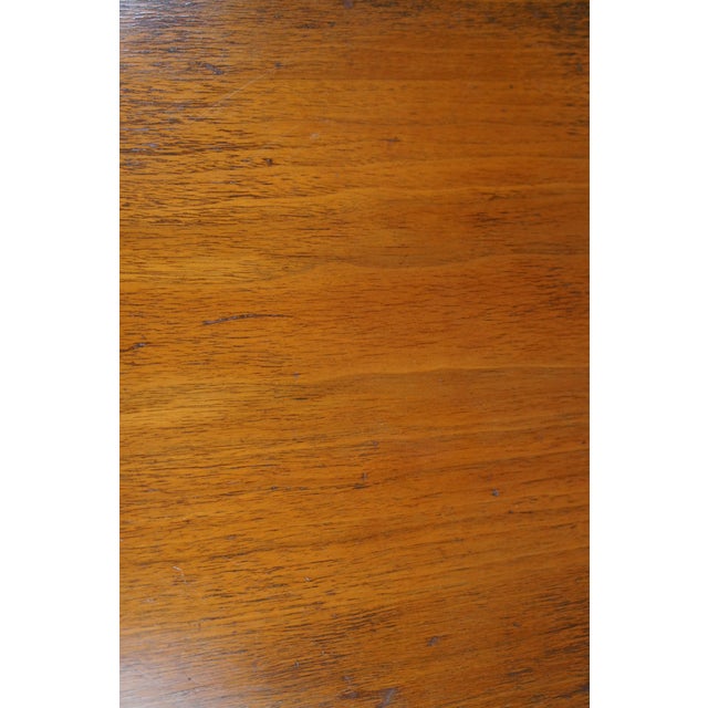 Mersman Mid Century Modern Scandinavian Style Walnut Round Side End Table For Sale - Image 9 of 12