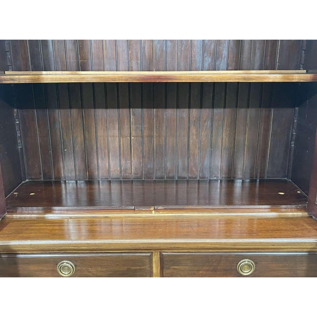 English Walnut 2-Part Bookcase, Early 20th Century For Sale - Image 14 of 18
