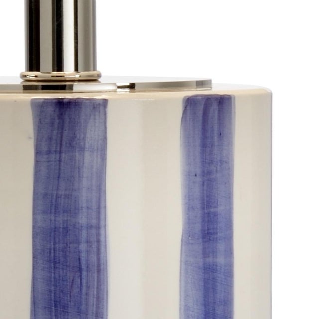 Contemporary Vietri for Wildwood Sailor Stripe Table Lamp - Blue For Sale - Image 3 of 5