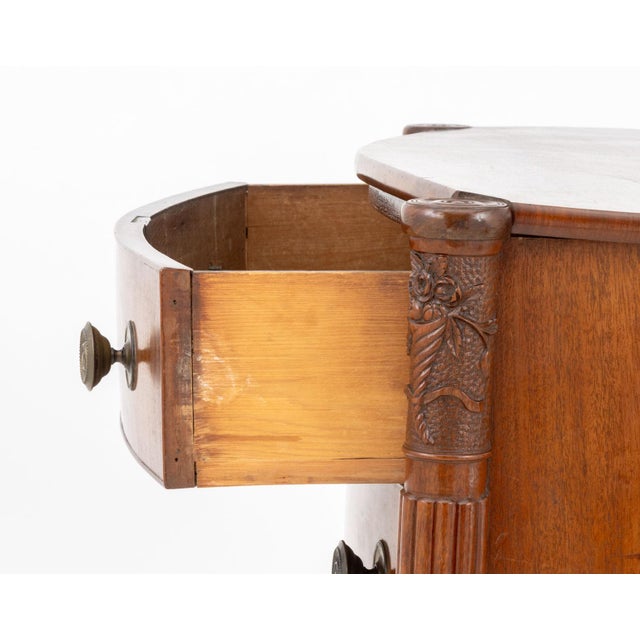 Wood Samuel McIntrye Style Mahogany Bowfront Chest For Sale - Image 7 of 8