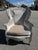 Vintage Painted Silver Leaf Upholstered Wingback Chair For Sale - Image 13 of 14