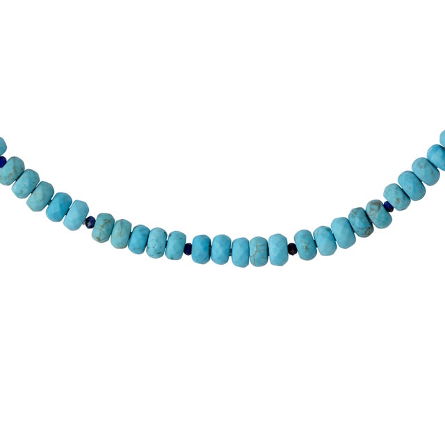 2020s Turquoise Lapis Necklace - by Bombyx House For Sale - Image 5 of 6