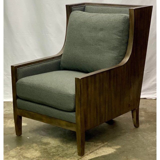 Vintage Luxe Down Bernhardt Andre Exposed Wood Frame Wingback Chair Chairish