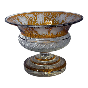 Art Deco Style French Cut Crystal Bowl